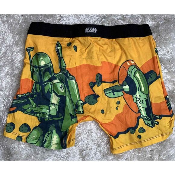 3 Pairs Crazy Boxer Star‎ Wars Return Of The Jedi Boxers Boba Fett Medium - Picture 4 of 5